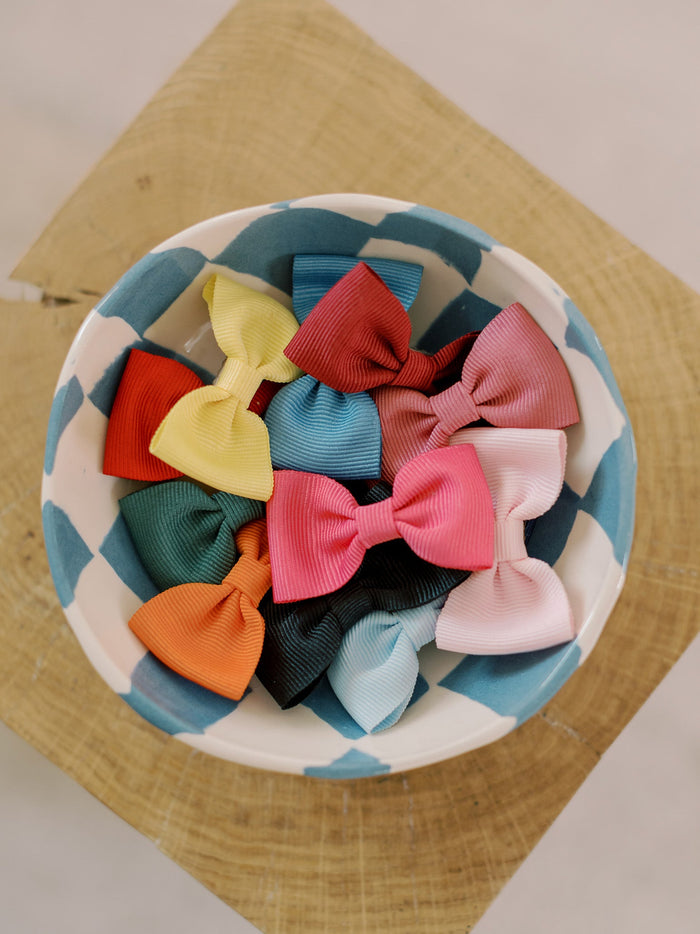 Baby Blue Small Bow Girl Clip