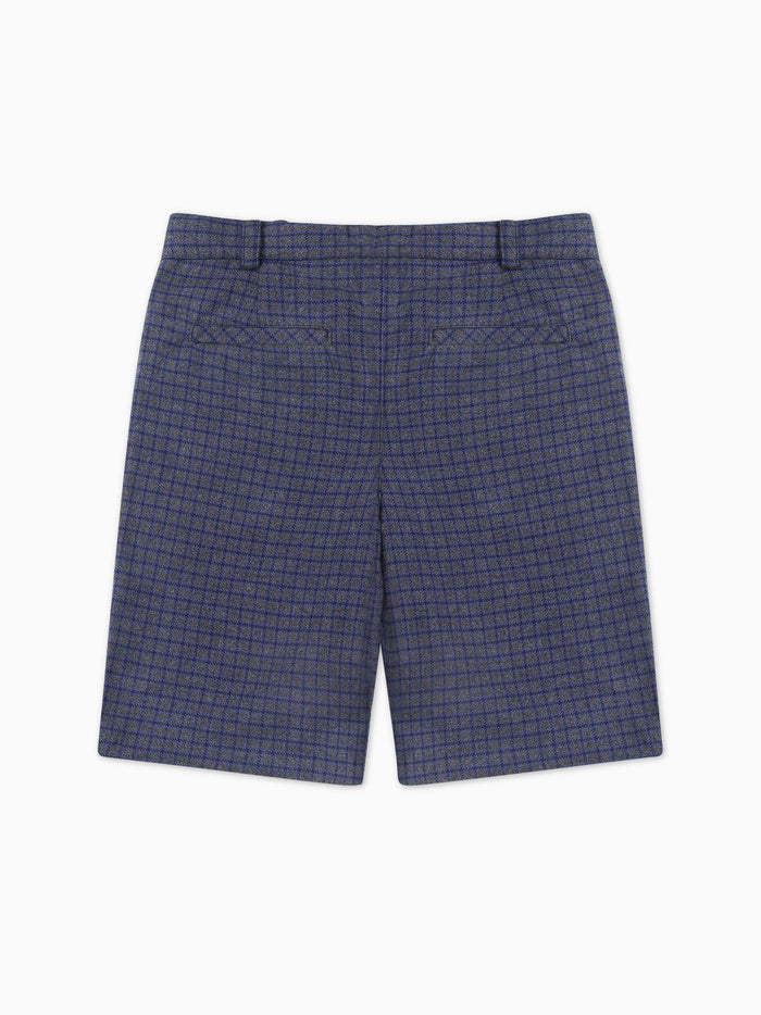 Blue Check Lucas Boy Shorts