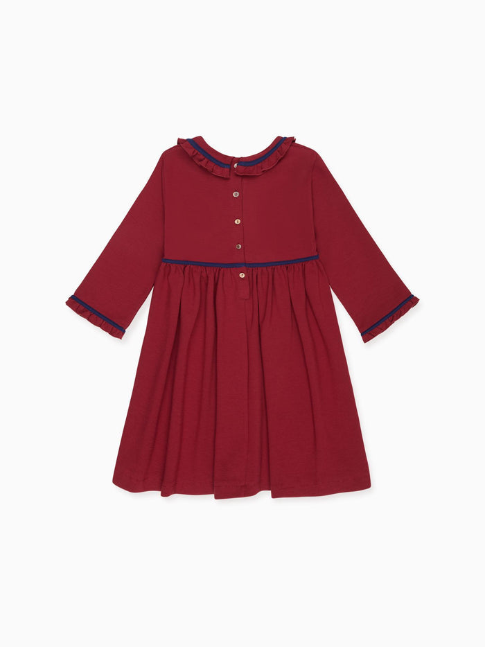 Burgundy Eviana Girl Dress