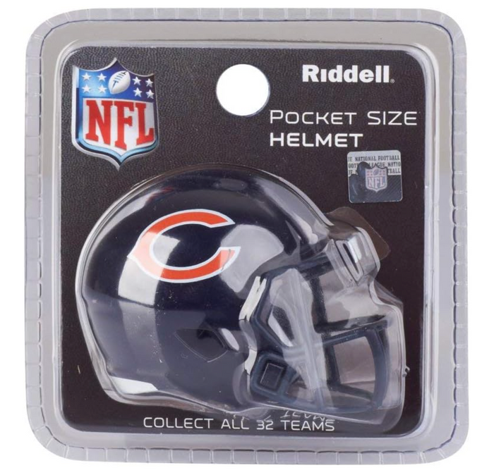Chicago Bears NFL Riddell Speed Pocket PRO Micro/Pocket-Size/Mini Football Helmet