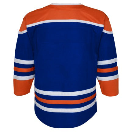 Child 4-7 NHL Edmonton Oilers OuterStuff Blank Home Replica Jersey - Dark Blue