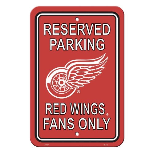 Detroit Red Wings Sports Vault Reserved Parking Fan Sign