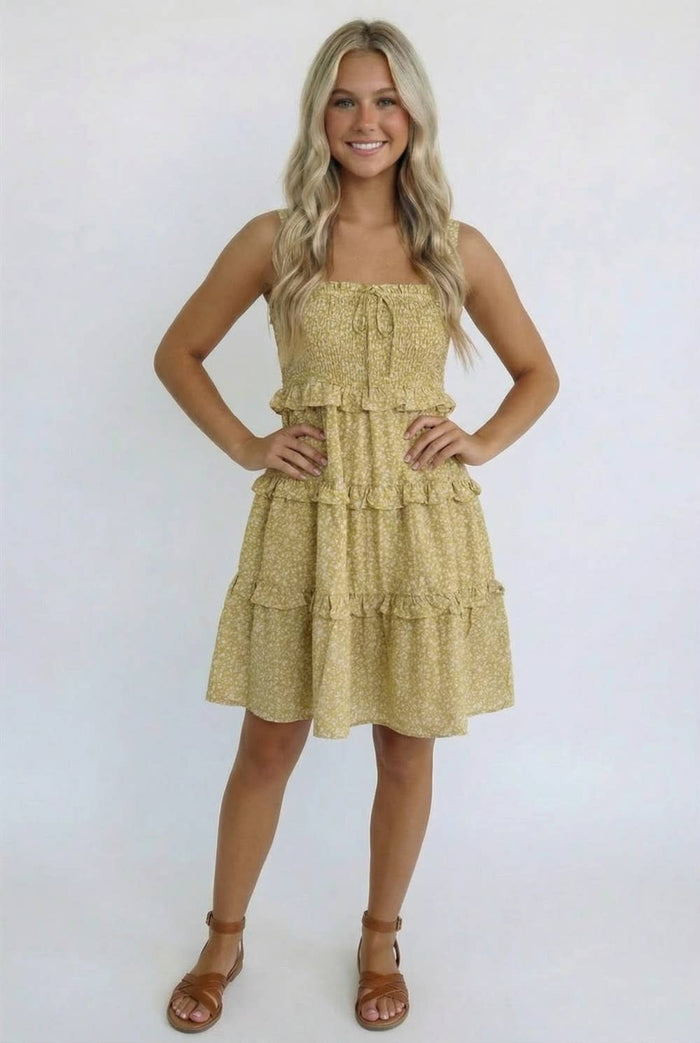 Ditzy Floral Tiered Dress