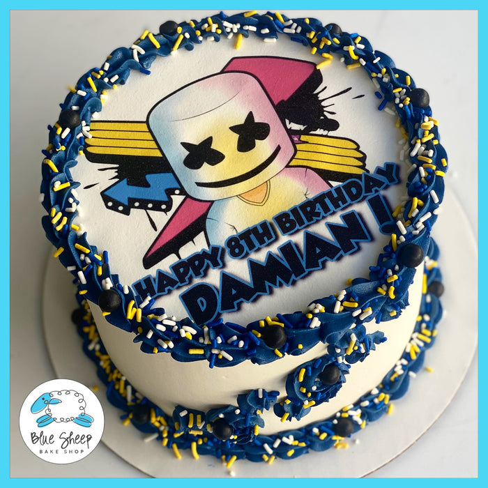 dj marshmellow to go birthday cake