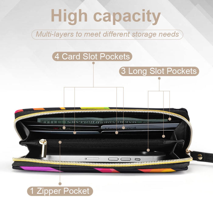 ETC Rainbow Zebra PU Leather Wallet