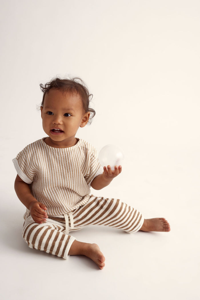Hannes Striped Top in Coffee