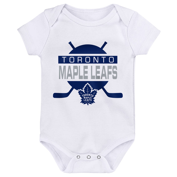 Infant Toronto Maple Leafs Born To Win Onesie 3 Pack Set