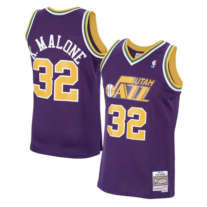 Karl Malone #32 Utah Jazz Mitchell & Ness 1991-92 Hardwood Classic Swingman Jersey