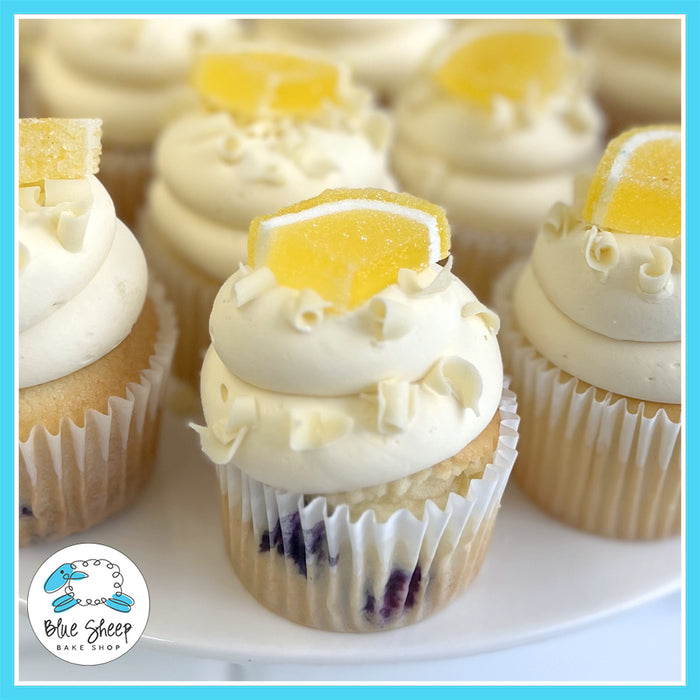 Lemon Blueberry Bar Cupcake (STUFFED)