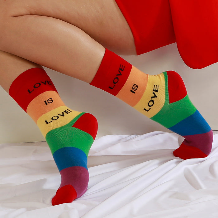 Love & Peace Designer Calf Socks for Women & Girls