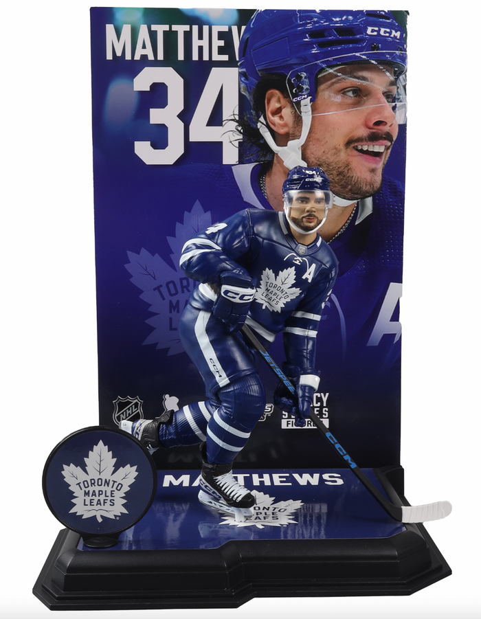 McFarlane NHL Sports Picks - Auston Matthews Blue Jersey Figure - Toronto Maple Leafs