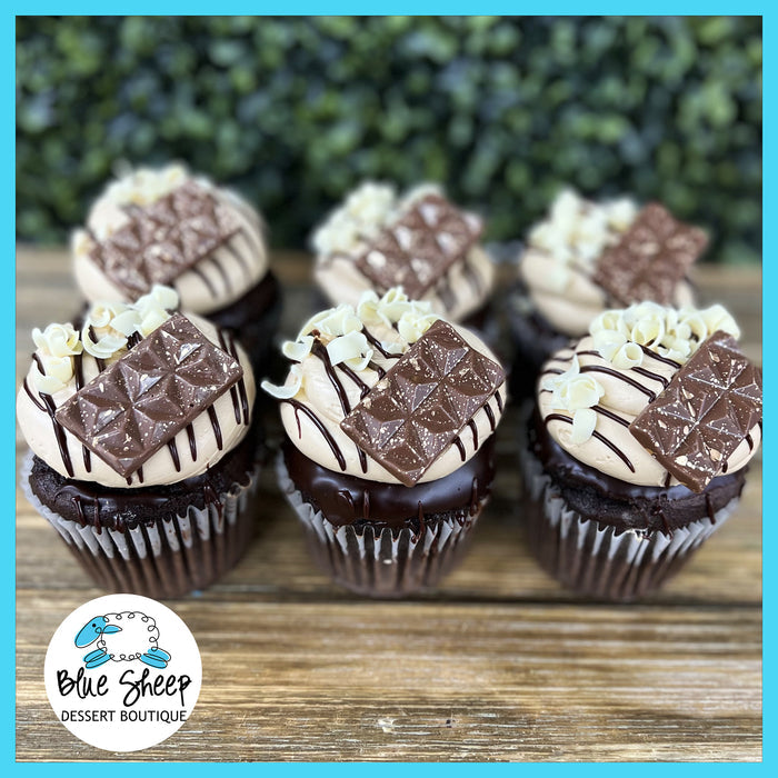 mocha cappucino cupcake - stuffed
