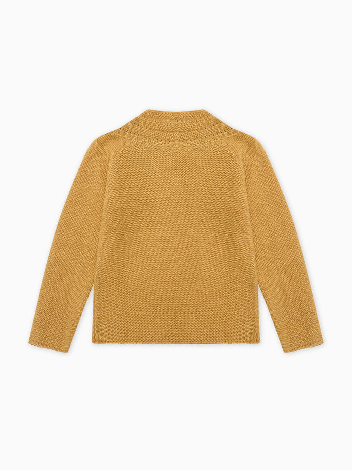 Mustard Rima Merino Girl Cardigan