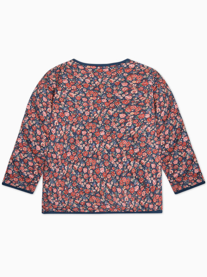 Navy Floral Calida Girl Jacket