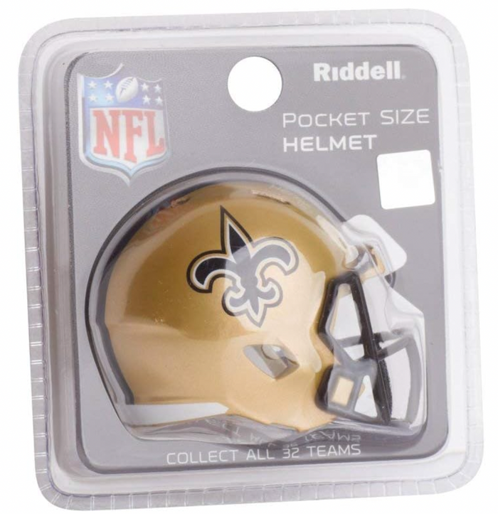 New Orleans Saints NFL Riddell Speed Pocket PRO Micro/Pocket-Size/Mini Football Helmet