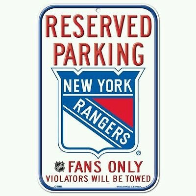 New York Rangers WinCraft Reserved Parking Fan Sign