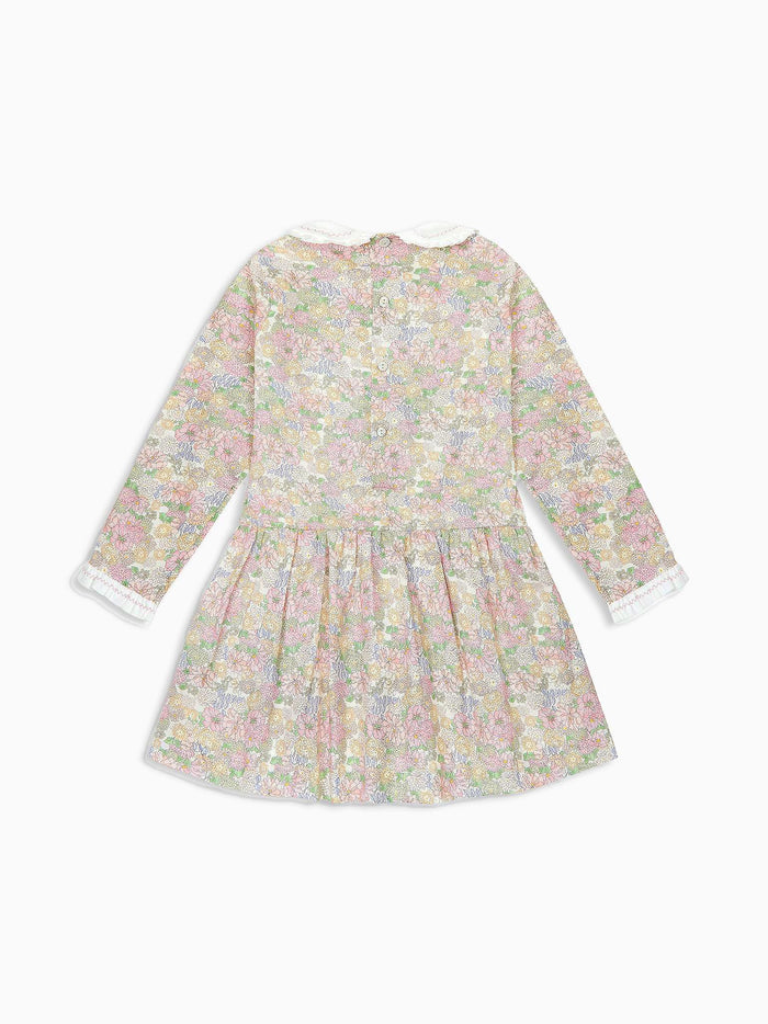 Pink Floral Laura Girl Drop Waist Dress