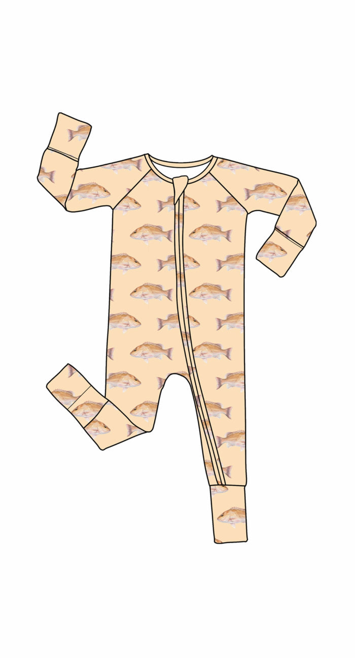 *PREORDER* Mangrove Snapper- Bamboo Zippy Sleeper Pajamas