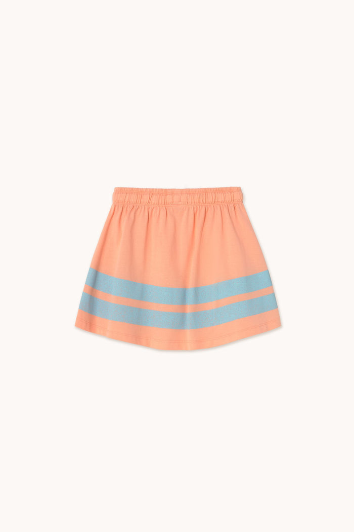 Stripes Logo Skirt in Papaya