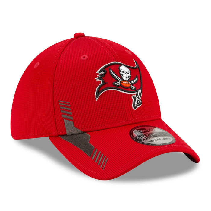 Tampa Bay Buccaneers 2021 New Era NFL Sideline Home Red 39THIRTY Flex Hat