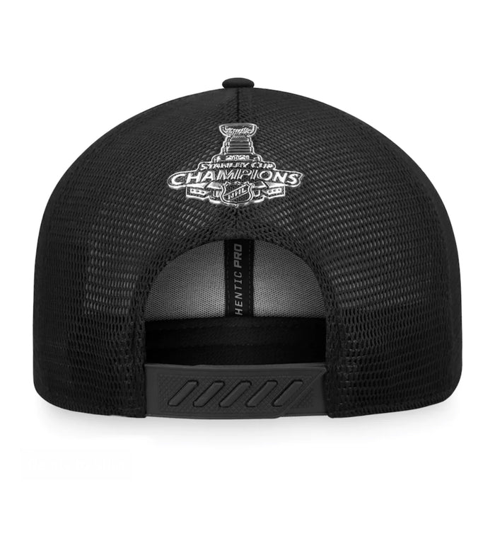 Tampa Bay Lightning Fanatics Branded Black Trucker Mesh 2021 Stanley Cup Champions - Locker Room Adjustable Hat