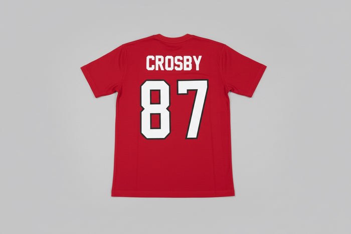 Team Canada #87 Sydney Crosby Mitchell & Ness Core Logo T-Shirt - Red