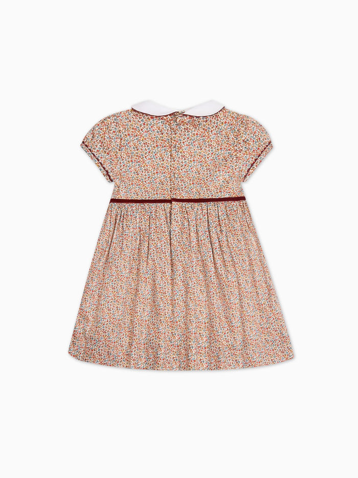 Terracotta Floral Melina Girl Dress