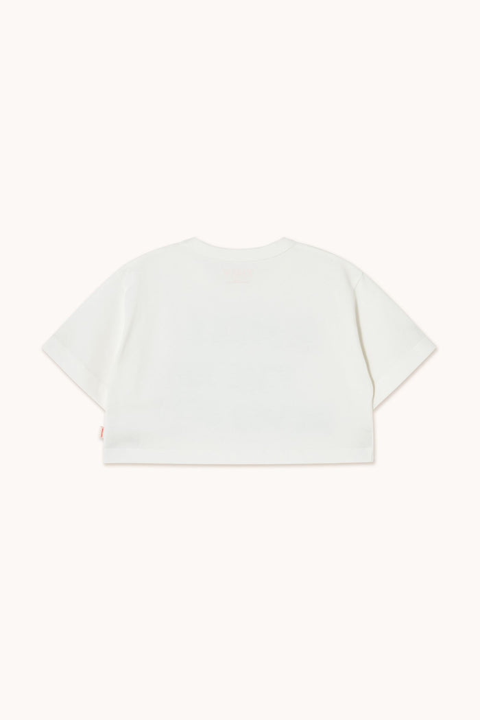 The Sun Graphic Crop Tee in Off-White