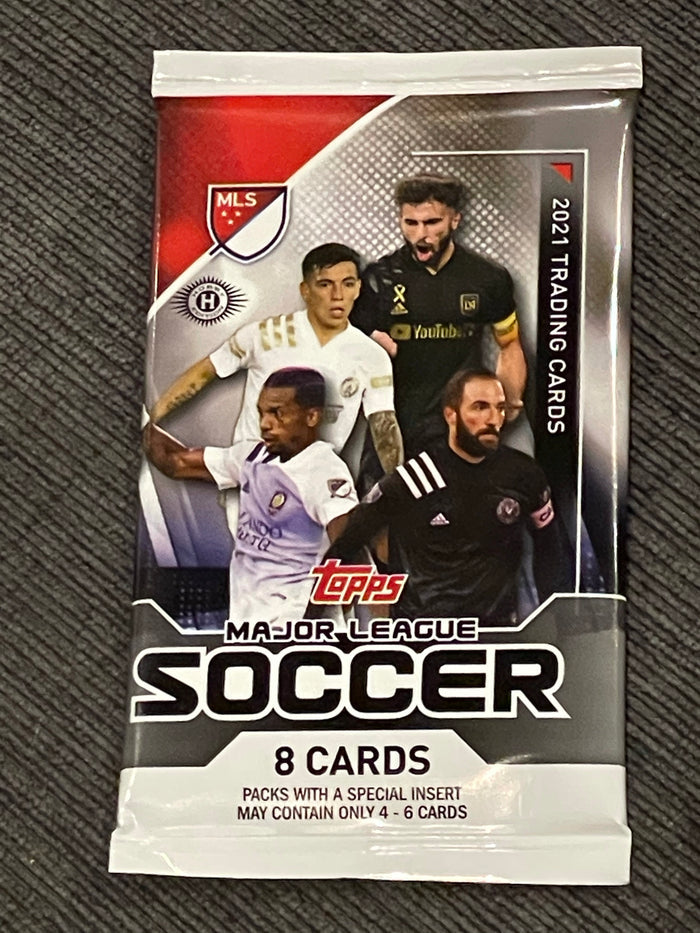 Topps Major League Soccer 2021 MLS Hobby Trading Cards - 1 Pack / 8 Cards Per Pack