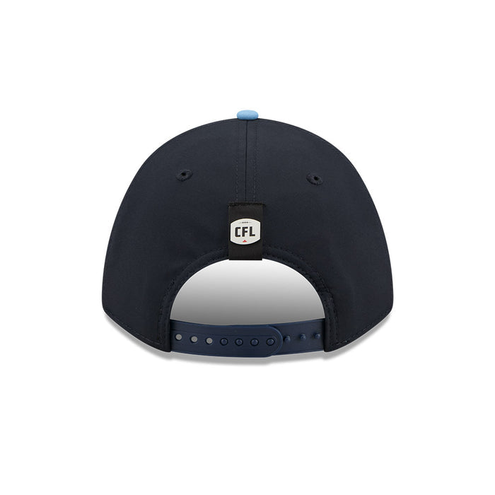 Toronto Argonauts CFL 2026 New Era On-Field Side Line 9FORTY M-Crown A- Frame Adjustable Hat - 2 Tone Black/Sky Blue