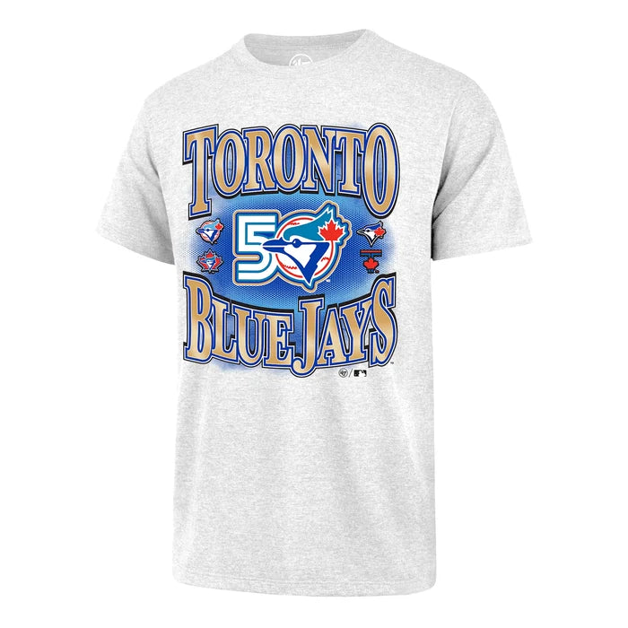 Toronto Blue Jays 47' Brand Golden 50th Season Fan T-Shirt - White