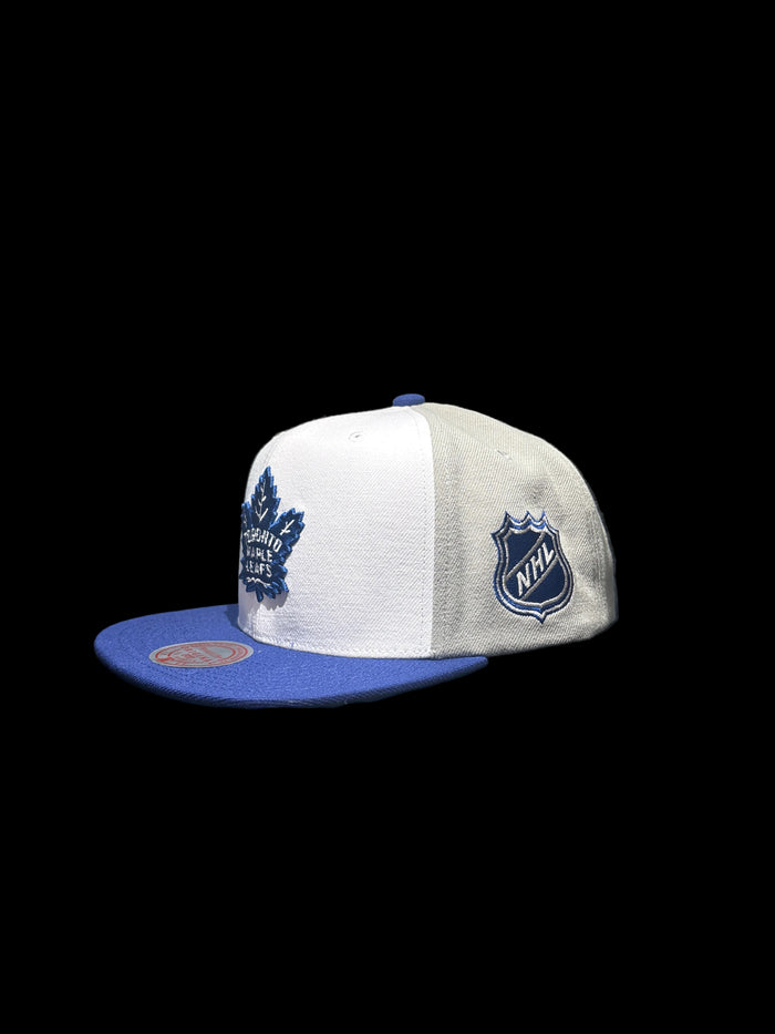 Toronto Maple Leaf Mitchell & Ness Two-Tone Legendary Original Fit Snapback Hat - Blue