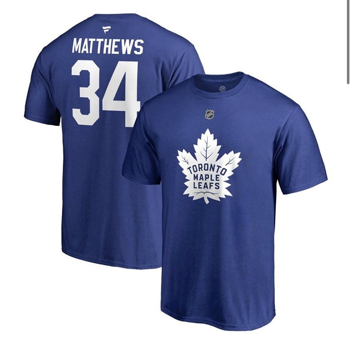 Toronto Maple Leafs Auston Matthews #34 Fanatics Name and Number T-Shirt