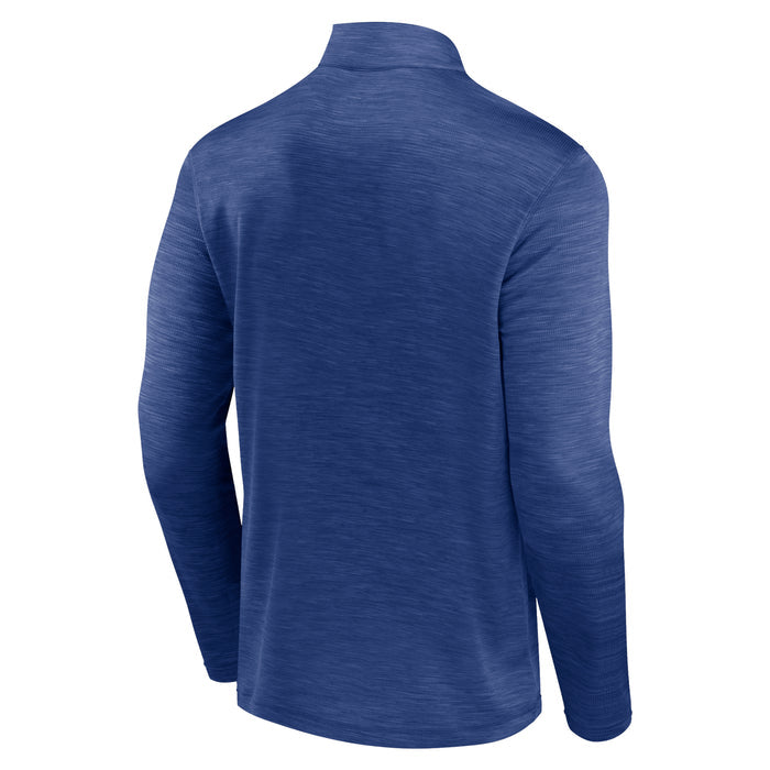 Toronto Maple Leafs Fanatics Branded Heather Royal 2023 Hard Quarter-Zip Shirt