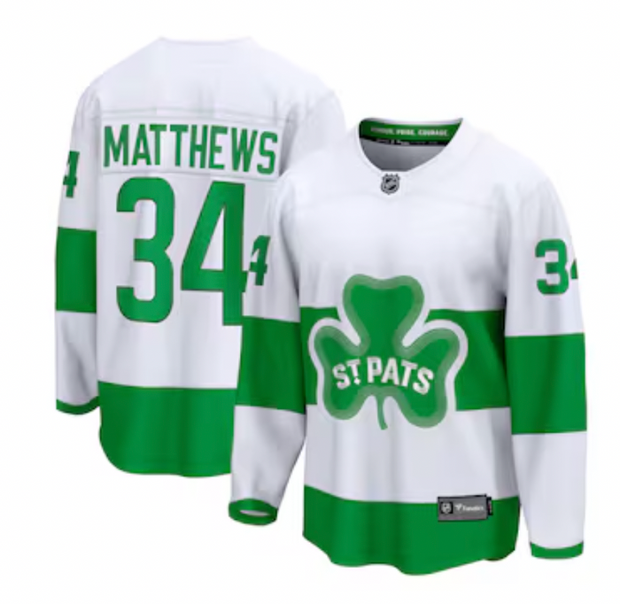 Toronto Maples Leafs St. Pats Auston Matthews #34 Fanatics Breakaway Replica Jersey