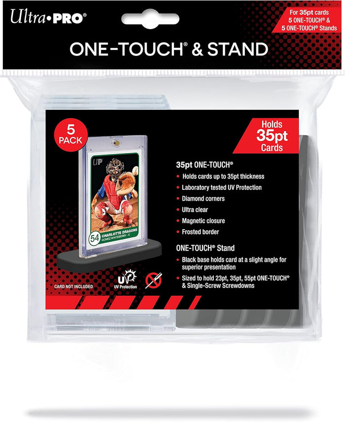 Ultra Pro One-Touch 35pt UV Protection Magnetic Holder & Stand - 5 Pack
