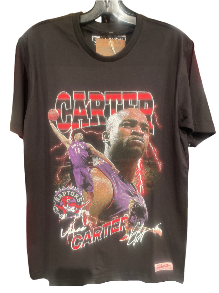 Vince Carter Toronto Raptors Black Hardwood Classic Between The Leg T-Shirt
