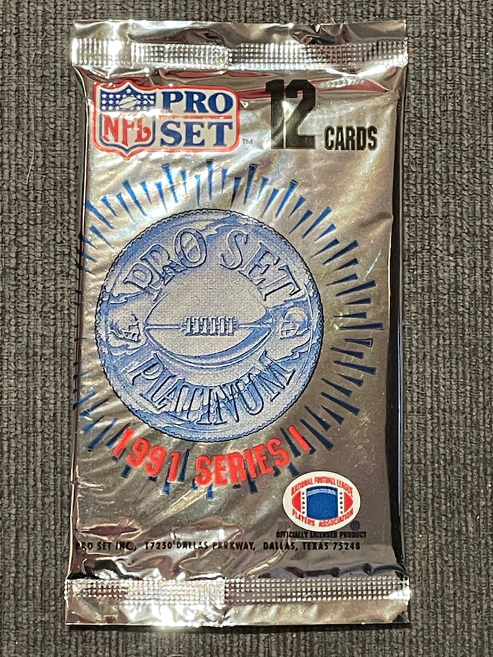 VINTAGE 1991 PRO SET Platinum Series 1 NFL Football Cards -1 Pack / 12 Cards