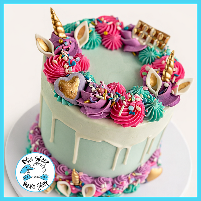 Whimsical Unicorn Birthday Cake