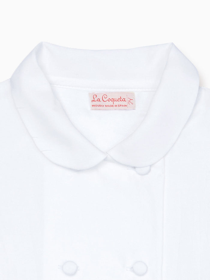 White Barba Ceremony Long Sleeve Boy Shirt