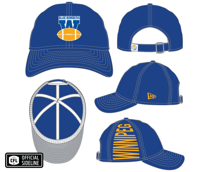 Winnipeg Blue Bombers CFL New Era 2026 Retro Turf Traditions 9Twenty Adjustable Hat - Blue