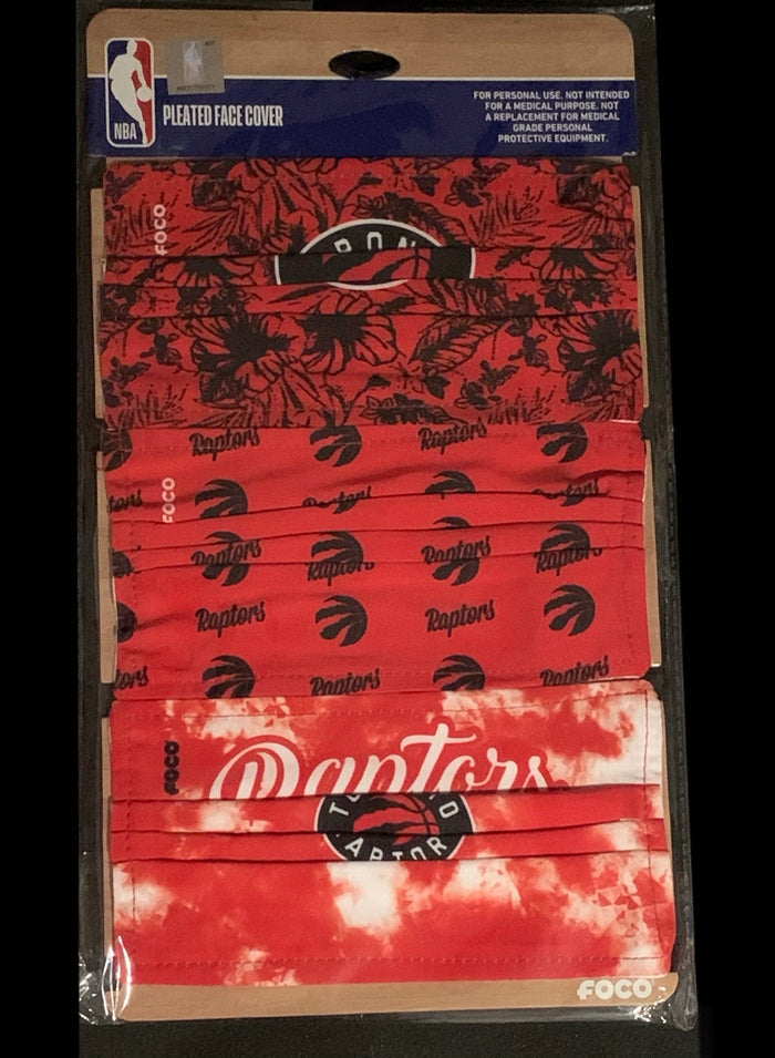 Women's Toronto Raptors Match Day FOCO NBA Face Mask Covers Adult 3 Pack