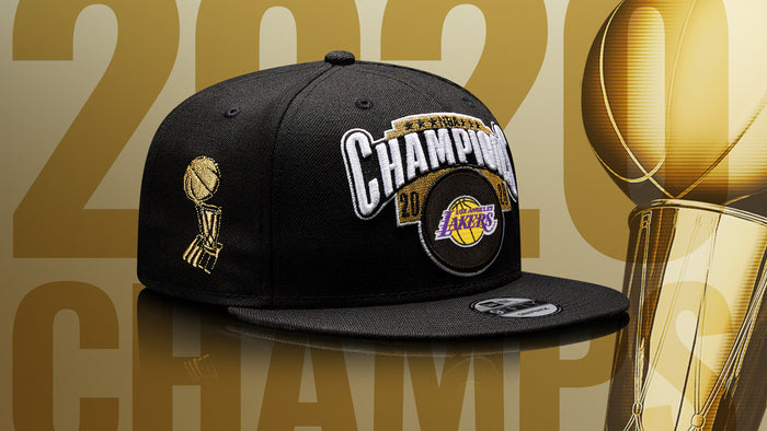 Youth Los Angeles Lakers 2020 NBA Finals Champions New Era Black - Locker Room 9FIFTY Snapback Adjustable Hat