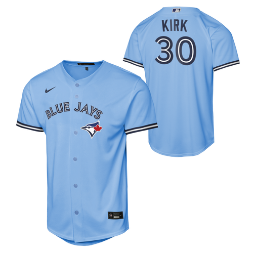 Youth Toronto Blue Jays Alejandro Kirk #30 Powder Blue Baseline Jersey