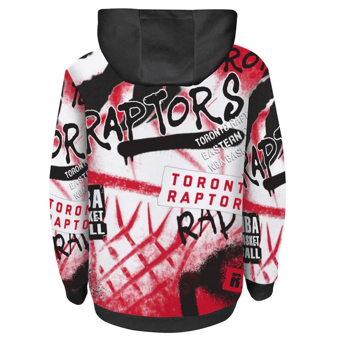 Youth Toronto Raptors Spray Ball Sublimated Pullover Hoodie
