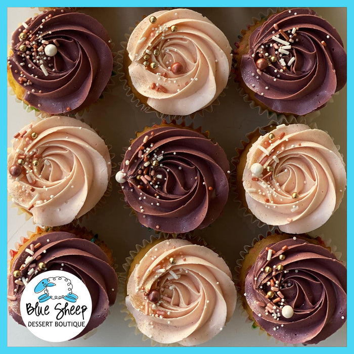 12 custom rosette cupcakes with filling