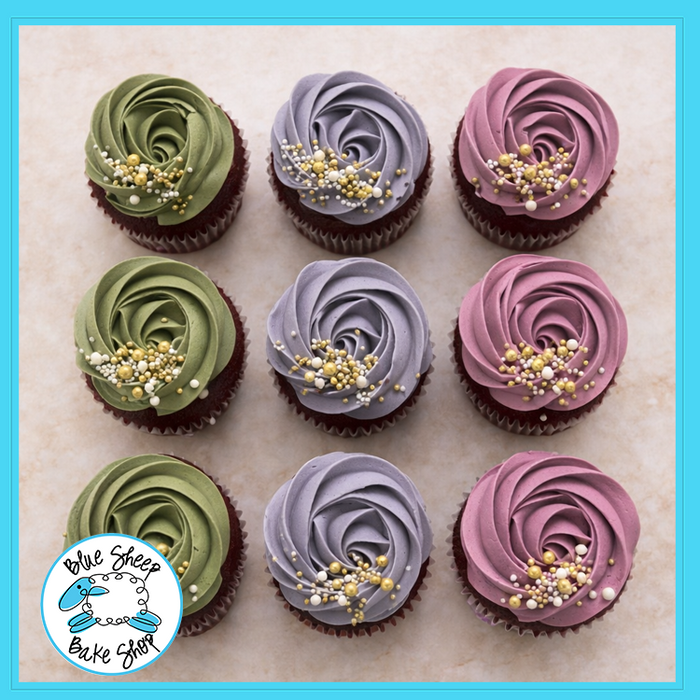 12 Custom Rosette Cupcakes