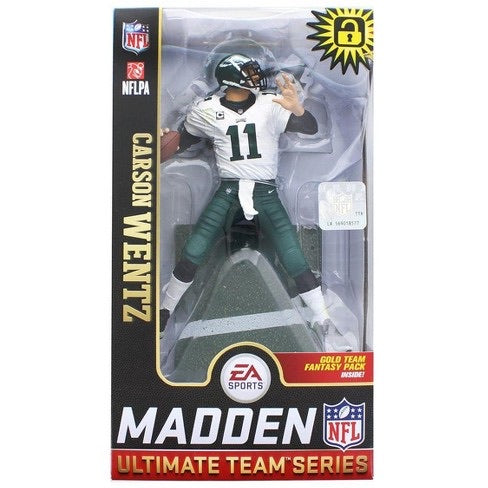 2019 NFL Madden Ultimate Gold Team Philadelphia Eagles Carson Wentz Variant Figure