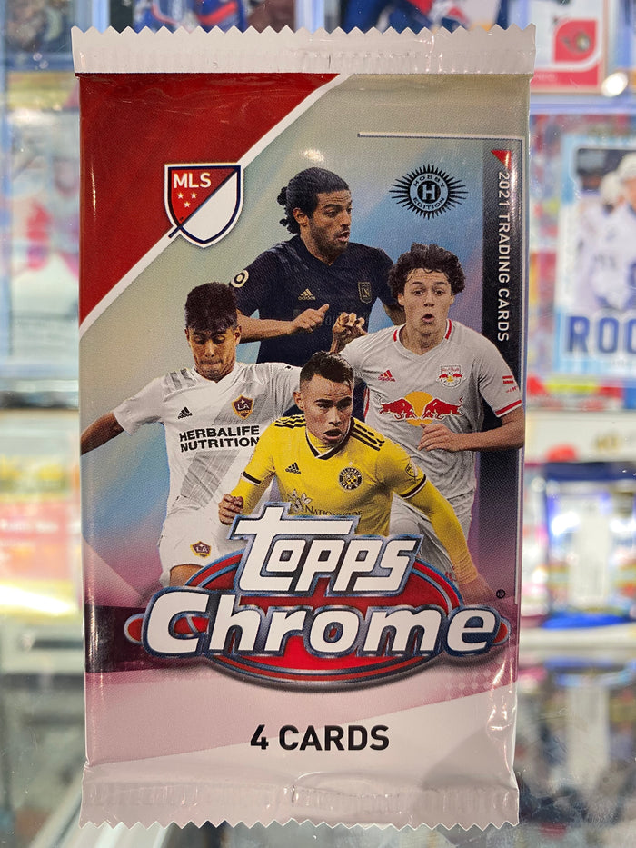 2021 Topps Chrome MLS Soccer - 4 Card Pack from Hobby Box