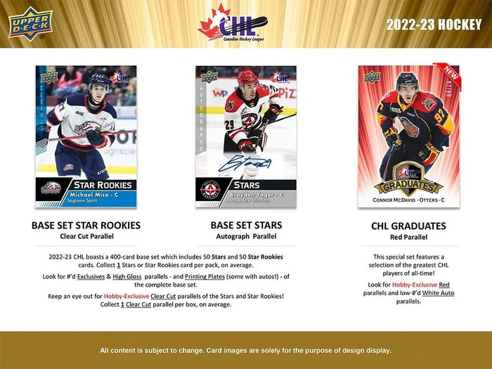 2022-23 CHL Upper Deck Hockey Cards Hobby Box